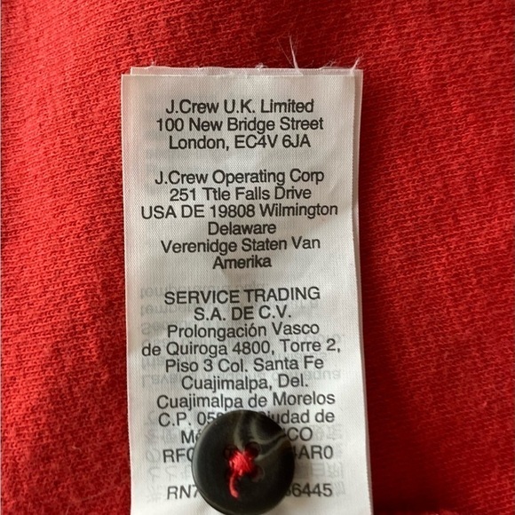 MADEWELL-TEXTURE & THREAD-RED BUTTON FRONT  TOP-SIZE SMALL - Picture 9 of 10